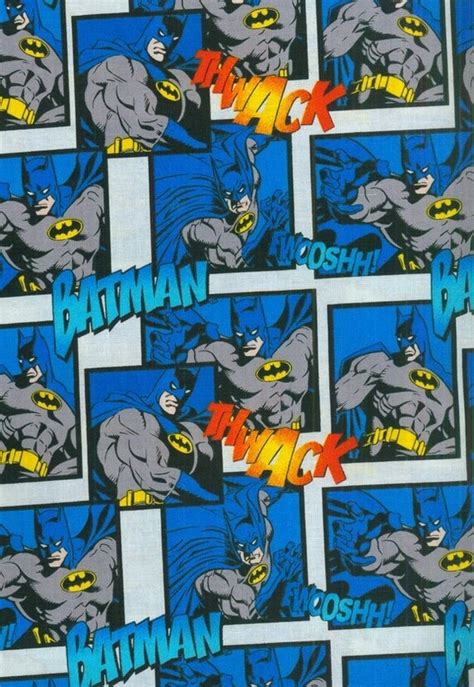 Cotton Fabric Batman Comic Dc Comics Logo Comic Strip Print