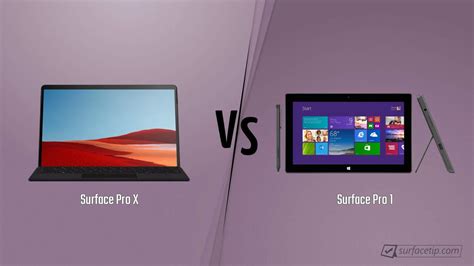 Surface Pro X Vs Surface Pro 1 Detailed Specs Comparison