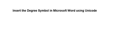 4 Ways To Insert The Degree Symbol In Microsoft Word Techcult