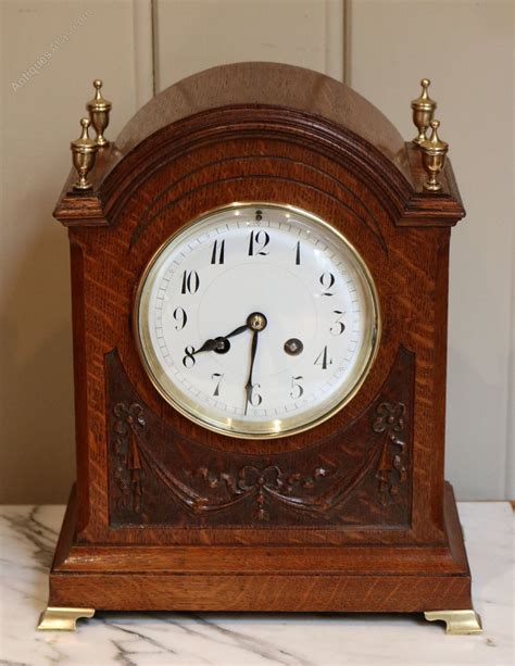 Antiques Atlas Edwardian Oak Mantel Clock England And France