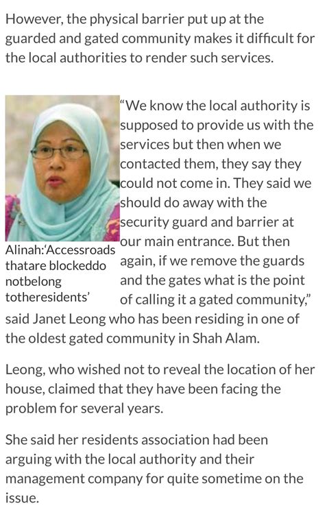 Local authorities has their right to make removal on the boom. Gated and Guarded (GnG) Community Schemes in Malaysia ...