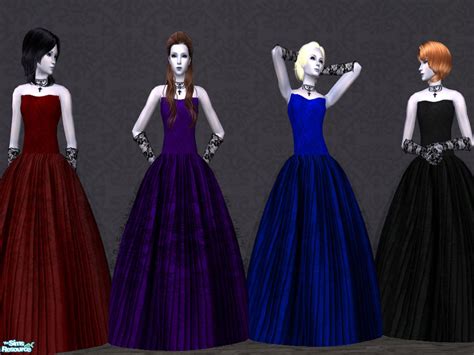 The Sims Resource Gothic Dresses Set 1