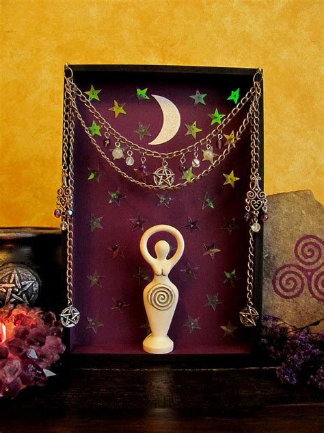 Deluxe Goddess Shrine Box Etsy Pagan Crafts Pagan Mini Altar