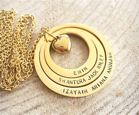 Personalized Necklace Mothers Day Gift Hand Stamped Etsy