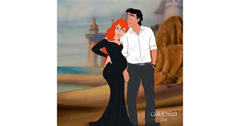 Pregnant Ariel And Prince Eric Best Disney Princess Fan Art Popsugar Love Uk Photo 3