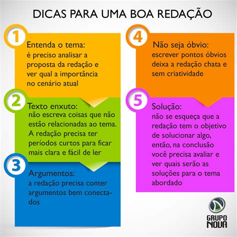 Dicas para fazer uma boa Redação