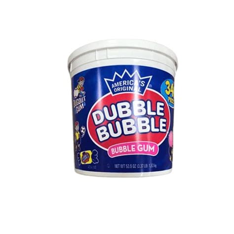 Dubble Bubble Gum 539 Ounce 340 Count Bucket Shelhealth