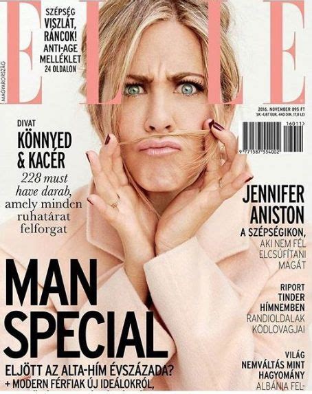 Jennifer Aniston Elle Magazine November 2016 Cover Photo Hungary