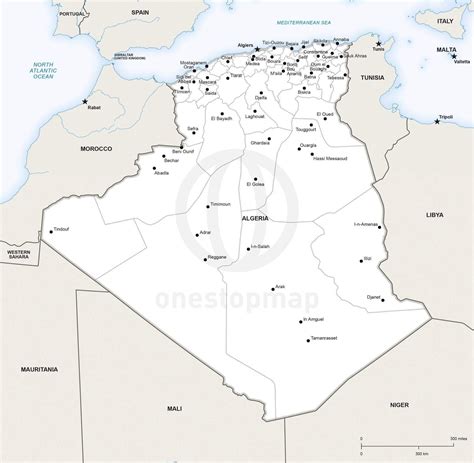 El mapa interactivo de la ciudad de buenos aires es un servicio que le permite localizar direcciones mejoramos la navegación de los mapas temáticos. Vector Map of Algeria Political | One Stop Map