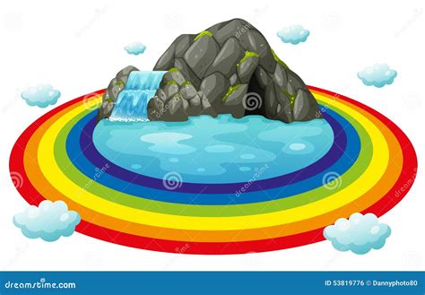 Cave And Rainbow Stock Vector Illustration Of Scenery 53819776