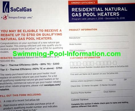 Gas ComPAny Pool Heater Rebate