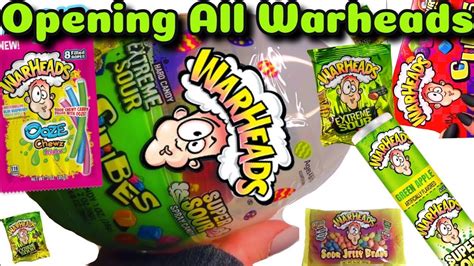New Warheads Candies Extreme Hard Sour Candy Ooze Chewz Ropes Sour