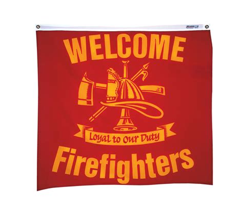 Welcome Firefighters Bunting Banner Golden Openings