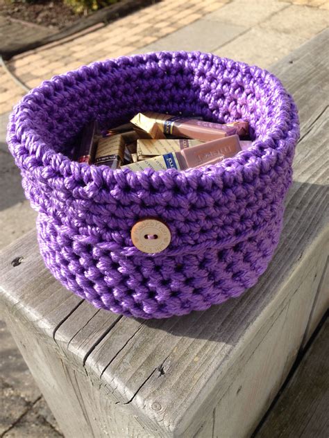 Crochet Basket With Choclats