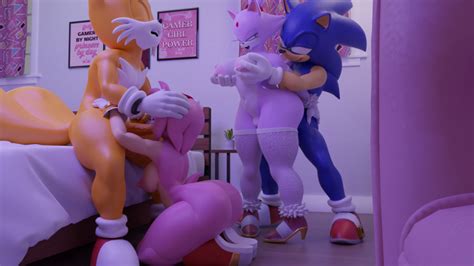 Rule 34 2girls 3d Amy Rose Blaze The Cat Blender Miles Prower Pleasured Sega Sonaze Sonic