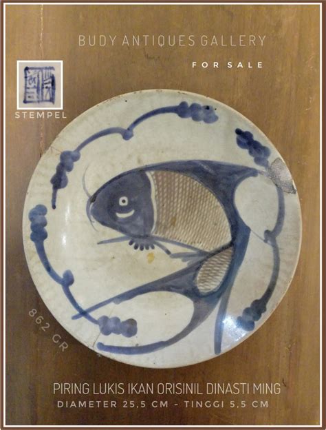 Piring Dinasti Ming Lukis Ikan Original Antik Pajangan Di Carousell