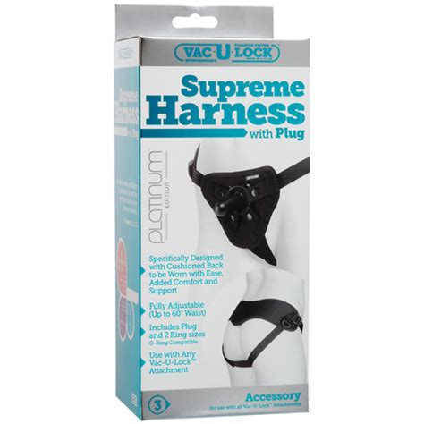 buy the vac u lock platinum edition black supreme strap on harness with adapter plug doc johnson