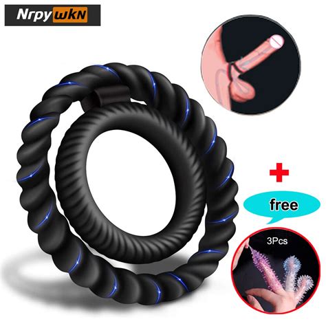 Silicone Dual Penis Ring Stretchy Longer Harder Stronger Cock