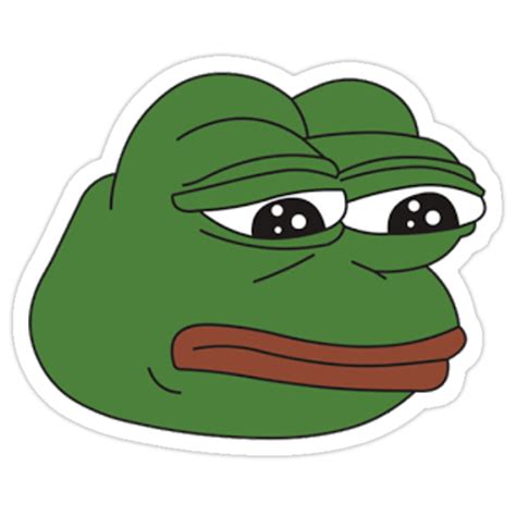 Funny Meme Pepe Frog Stickers By Mandhlenkhosi Redbubble
