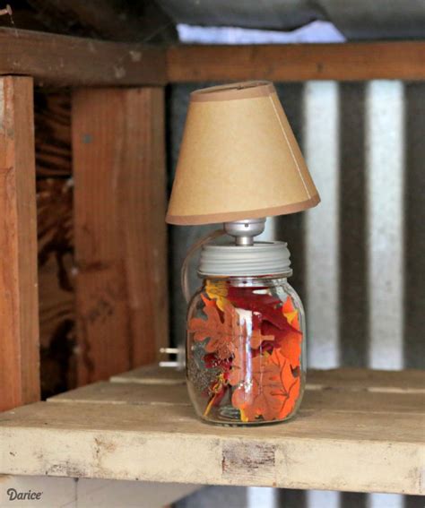Mason Jar Diy Lamp Fall Decor Project Darice