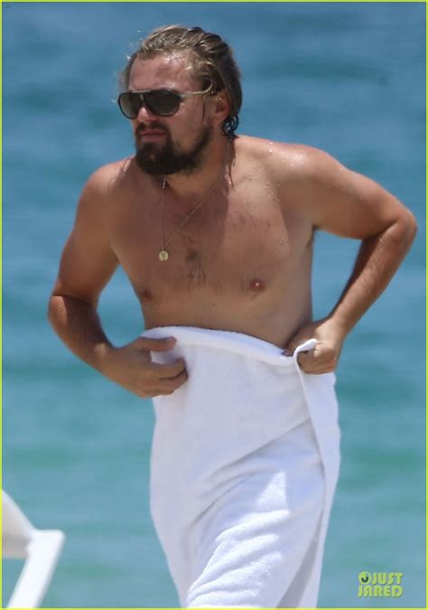 Leonardo Dicaprio Goes Shirtless For Ocean Swim In Miami Photo