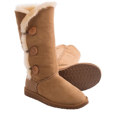 Clarks 3 Button Tall Shearling Boots For Women 7598u Save 69