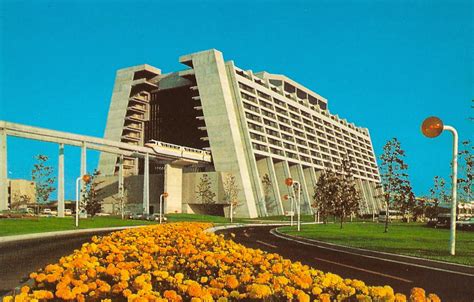 My Favorite Disney Postcards Contemporary Resort With Flowers