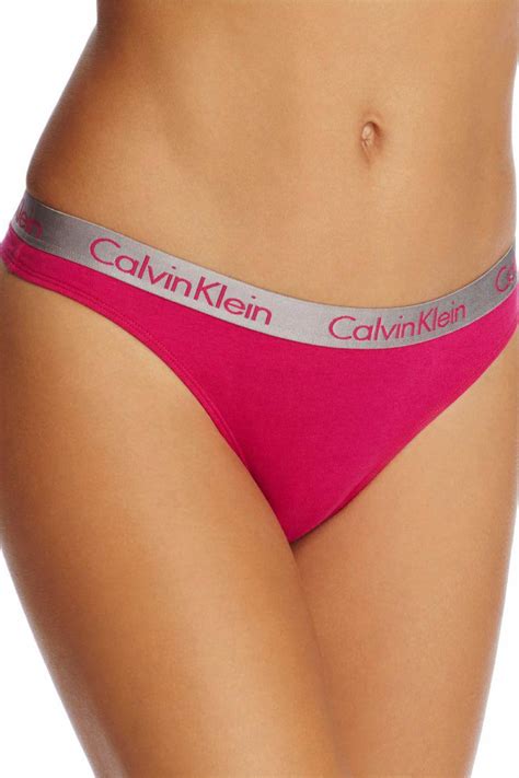 Calvin Klein Roseate Radiant Cotton Thong Cheapundies