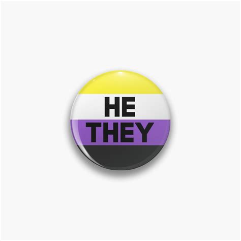 Hethey Pronouns Nonbinary Pride Flag Pin For Sale By Olivks Redbubble