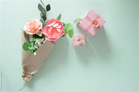 Paper Flowers Bouquet By Stocksy Contributor Alita Stocksy