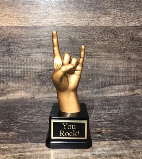 You Rock Employee Recognition Award Corporate Achievement Etsy Uk