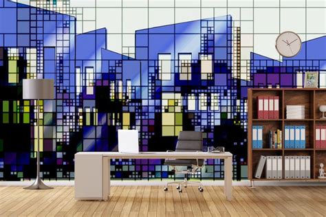 Abstract Office Wall Mural Wall Murals Mural Interior Designers