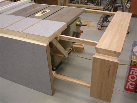 Table Saw Bench Plans Folding Sliding Table Saw Extension Wing By