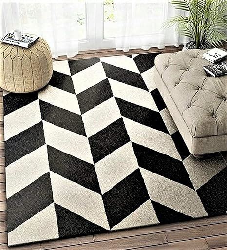 Buy Carpet Home Handmade Black And White Carpets For Living Room Black