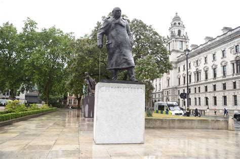 Winston Churchill Statue Re Emerges To Mark Emmanuel Macrons World War