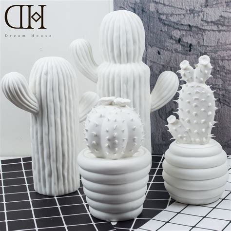Did you scroll all this way to get facts about white ceramic decor? Modern white ceramic cactus decoration xmas gift figurines ...