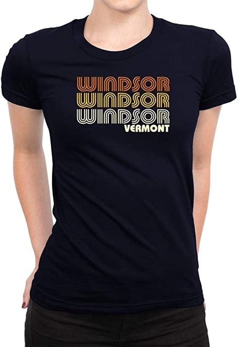 Idakoos Windsor Retro Color Women T Shirt Navy Blue Uk Fashion