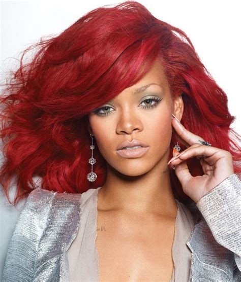 Great Fantastic Hairstyles And Haircuts Rihanna Red Hair Color