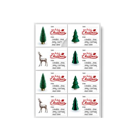 Merry Christmas Labels 16 Pack Of 32 Print My Labels