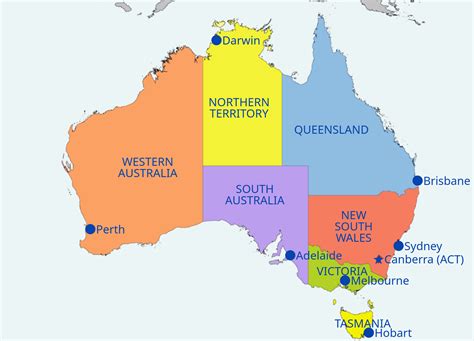 Map Of Australia With Capital Cities Clip Art Library Gambaran
