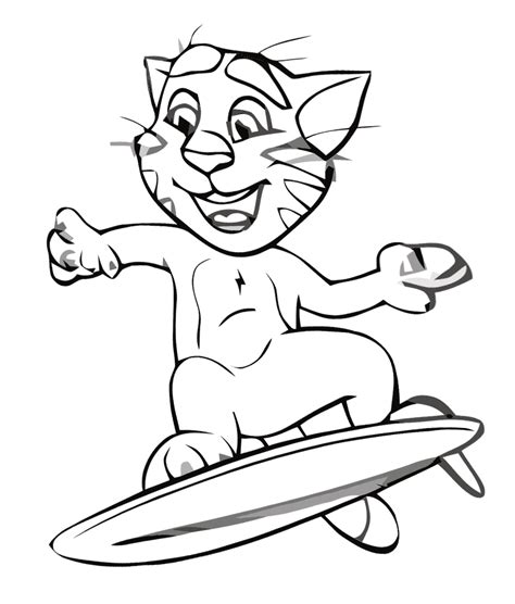 Talking Tom Cat Coloring Pages Wecoloringpage Dog Coloring Page Cat