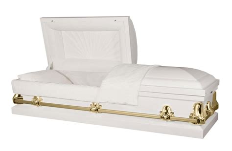 Titan Orion Series White And Gold Steel Casket Ever Loved