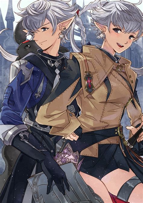 Alisaie Leveilleur And Alphinaud Leveilleur Final Fantasy And More