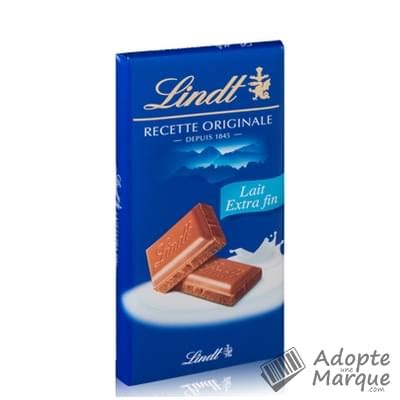 Lindt Recette Originale Tablette Chocolat Au Lait Extra Fin Les