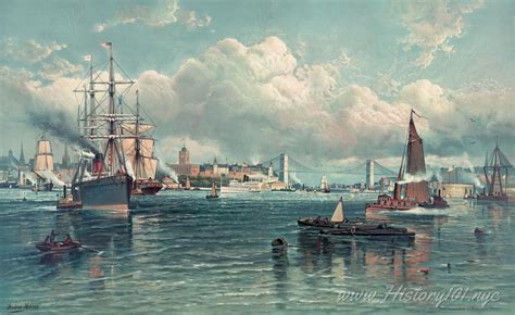 New York City Harbor Nyc In 1887