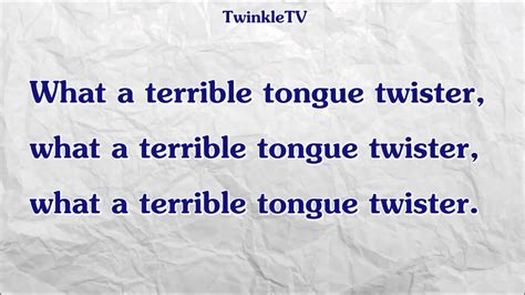 Tongue Twisters 12 Youtube