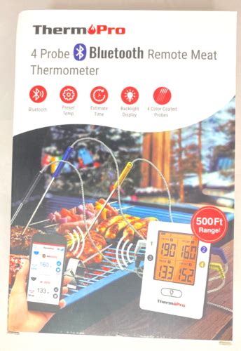Thermopro Tp25 500ft Wireless Bluetooth Meat Thermometer 4 Probes