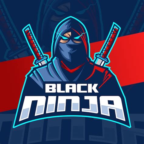 Premium Vector Black Ninja Mascot Esport Logo