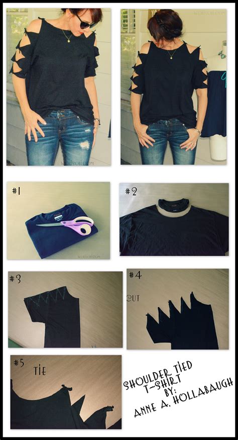 These are easy and fun ways to cut clothes! WobiSobi: Shoulder Tied Tee- Shirt, DIY