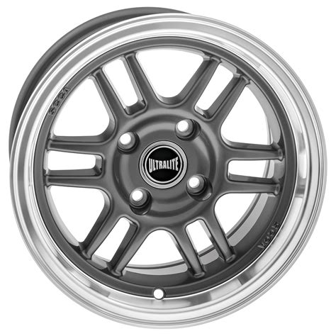 Classic Mini Wheel 13x7 Gunmetal Polished Rim Aluminium F1 Ultralite